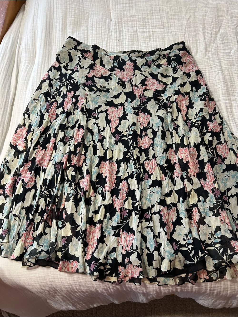 Vintage Jones New York Silk Floral Skirt